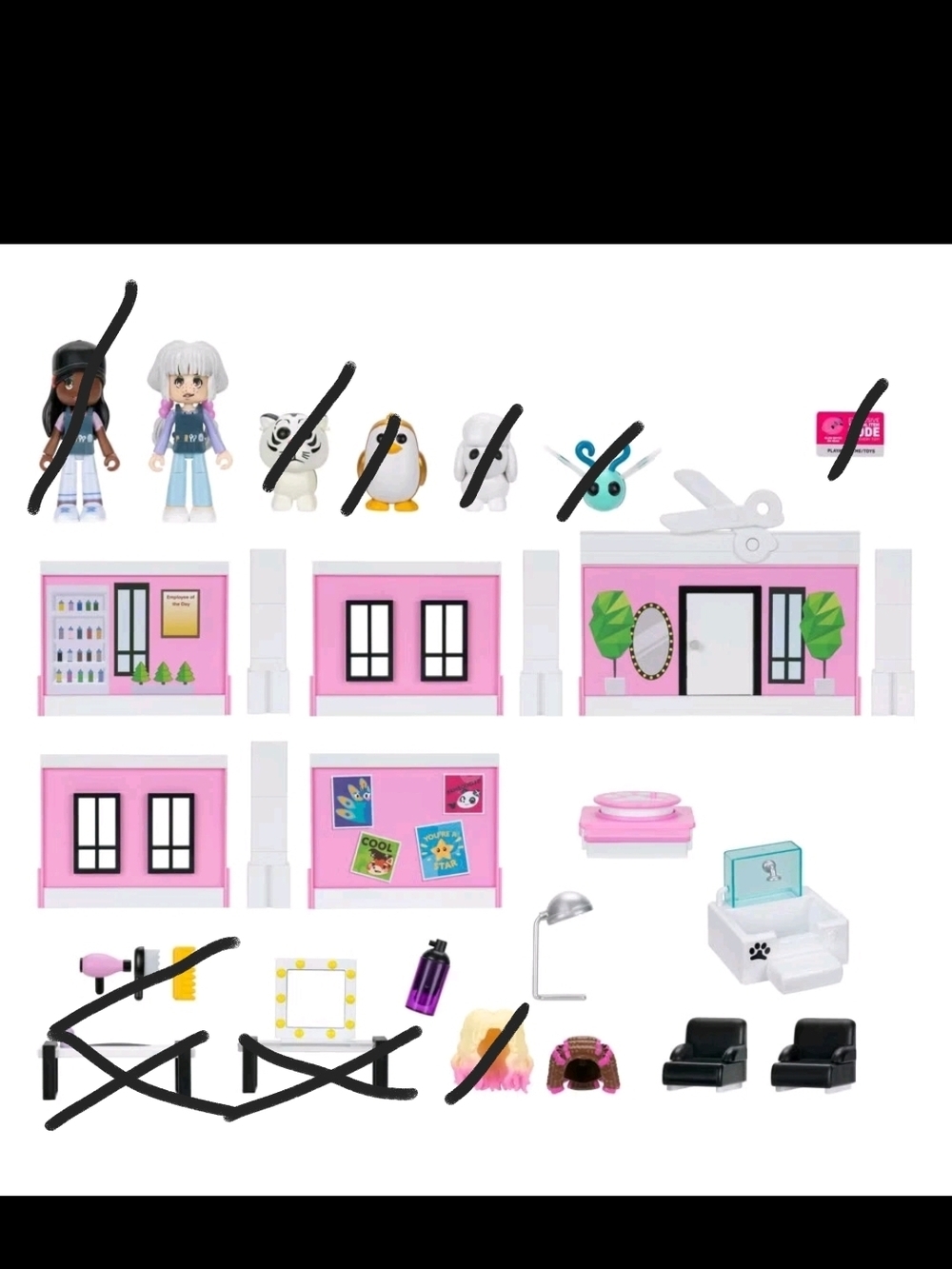 Adopt Me Pet Salon Playset – Doll & Accessories – Incomplete